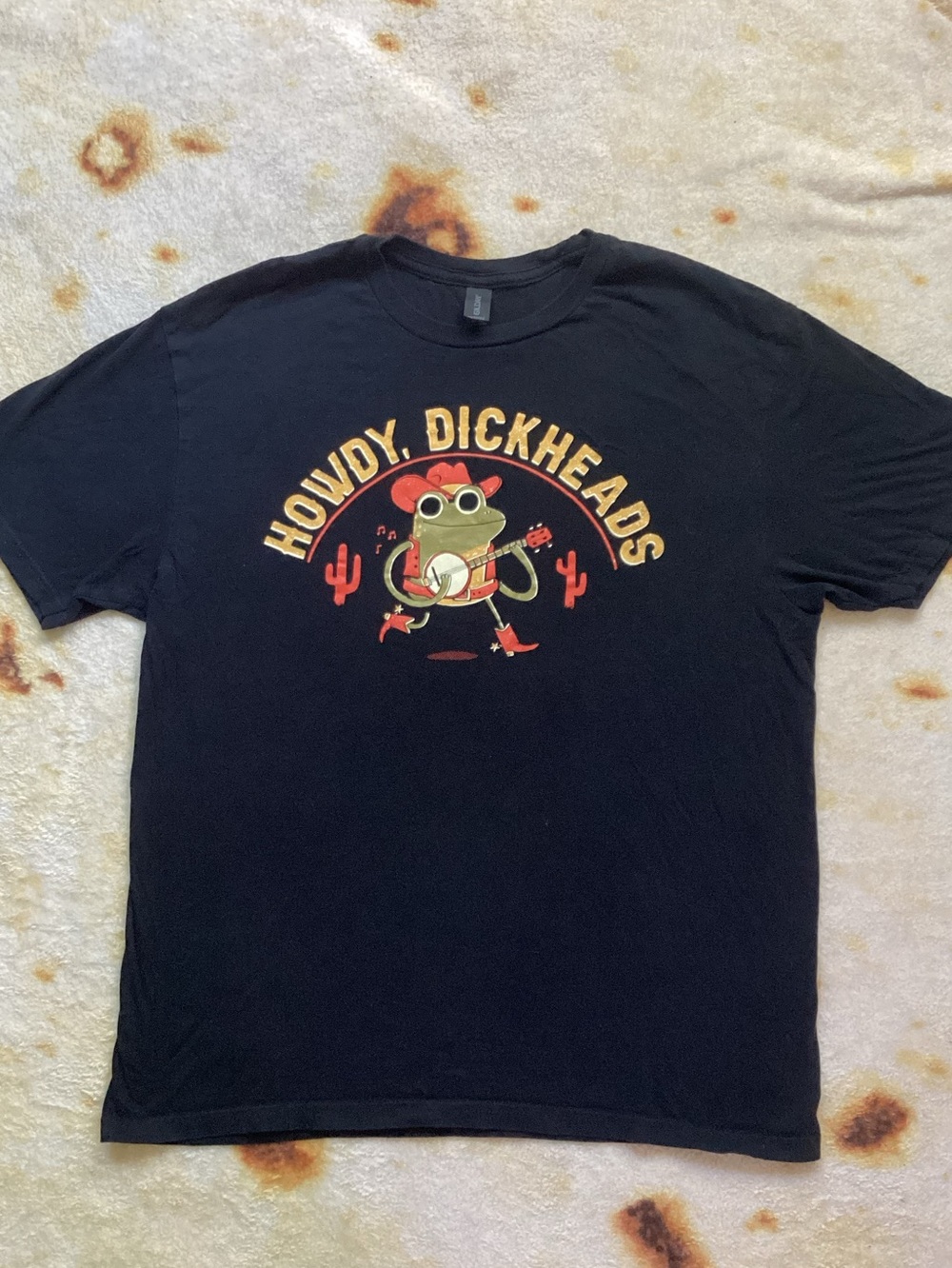 Howdy Dickheads Black Graphic Tee